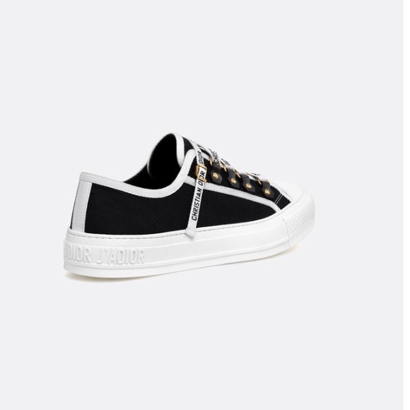DIOR LOW TOP SNEAKER IN BLACK CANVAS - Picture 3 of 4
